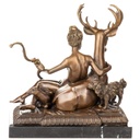 [LA-1822769] Mythologosche Bronzefigur Diana Göttin der Jagd mit Hirsch und Hunden Bild 5