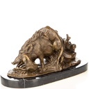 [LA-1822770] Bronzeskulptur Bronzefigur Wildschwein mit Jagdhunden Bild 5
