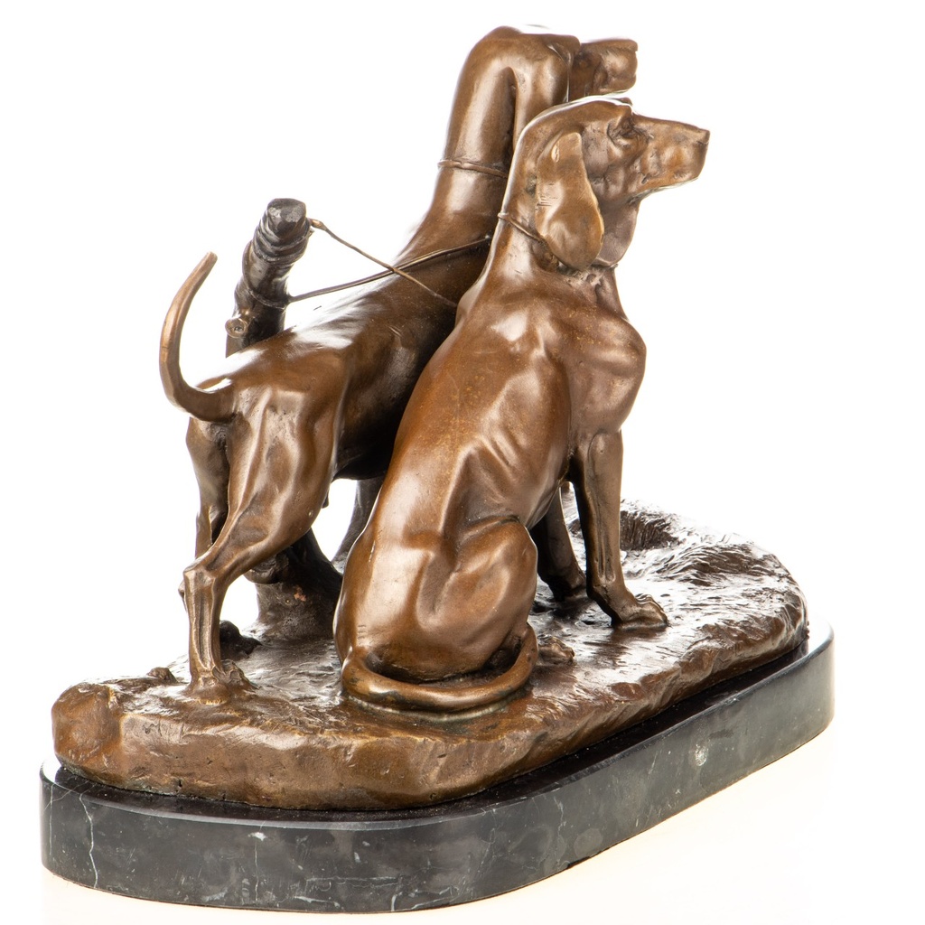 [LA-1822771] Bronzeskulptur Bronzefigur Jagdhunde Bild 2