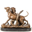 [LA-1822771] Bronzeskulptur Bronzefigur Jagdhunde Bild 4