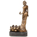 [LA-1822773] Bronzeskulptur Bronzefigur Frau mit Blumen Bild 3