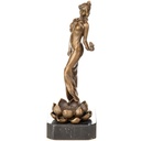 [LA-1822773] Bronzeskulptur Bronzefigur Frau mit Blumen Bild 4