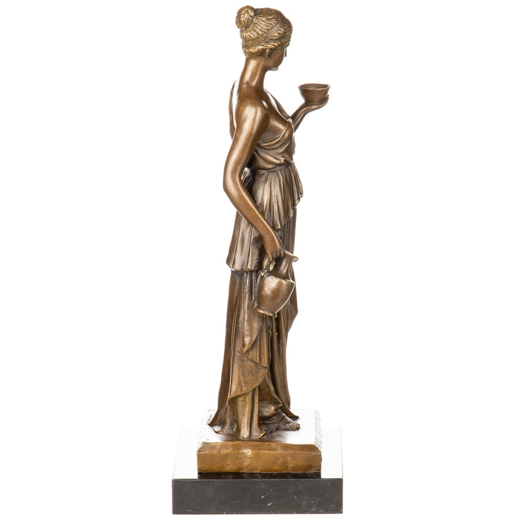 [LA-1822774] Bronzeskulptur Bronzefigur Frau mit Krug und Becher Bild 2