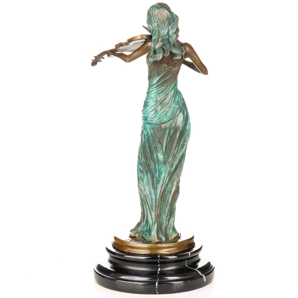 [LA-1822775] Farbige Bronzefigur Geigerin Bild 2