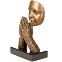 [LA-1822777] Moderne Bronzefigur Gesicht betend Bild 3