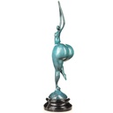 [LA-1822778] Moderne Bronzefigur abstrakter weiblicher Akt mit grüner Patina Bild 5