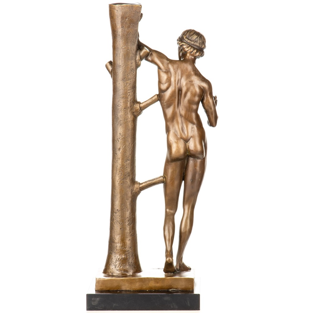 [LA-1822781] Mythologische Bronzefigur Männlicher Akt mit Eidechse Apollo Sauroktonos Bild 3