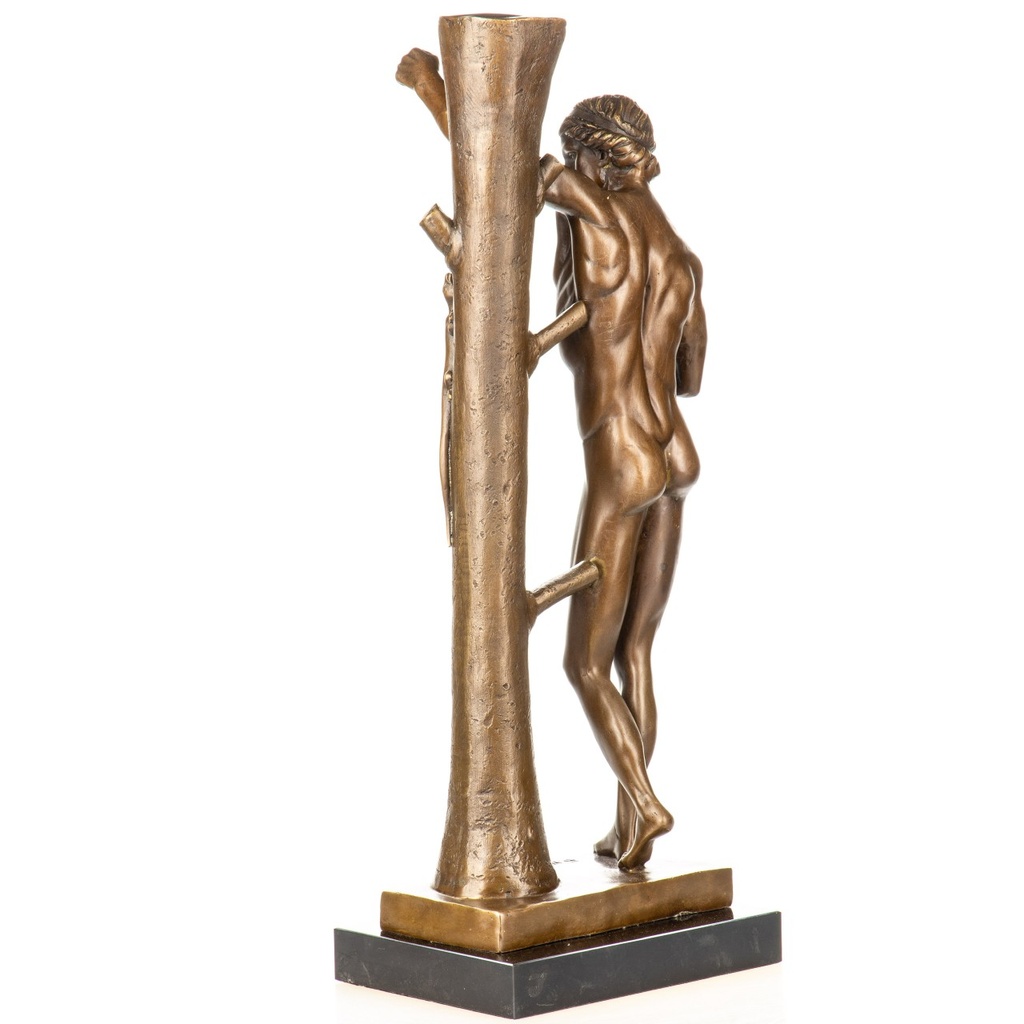 [LA-1822781] Mythologische Bronzefigur Männlicher Akt mit Eidechse Apollo Sauroktonos Bild 4