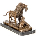 [LA-1822782] Bronzeskulptur Bronzefigur Löwe mit Löwenwelpen Bild 4