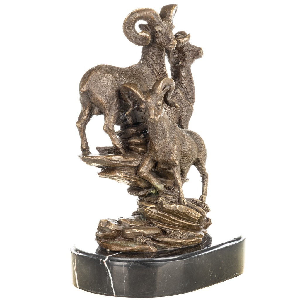 [LA-1822783] Bronzeskulptur Bronzefigur Steinböcke Bild 2