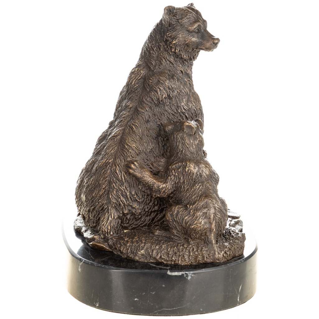 [LA-1822796] Bronzeskulptur Bronzefigur Bärenfamilie Bild 3