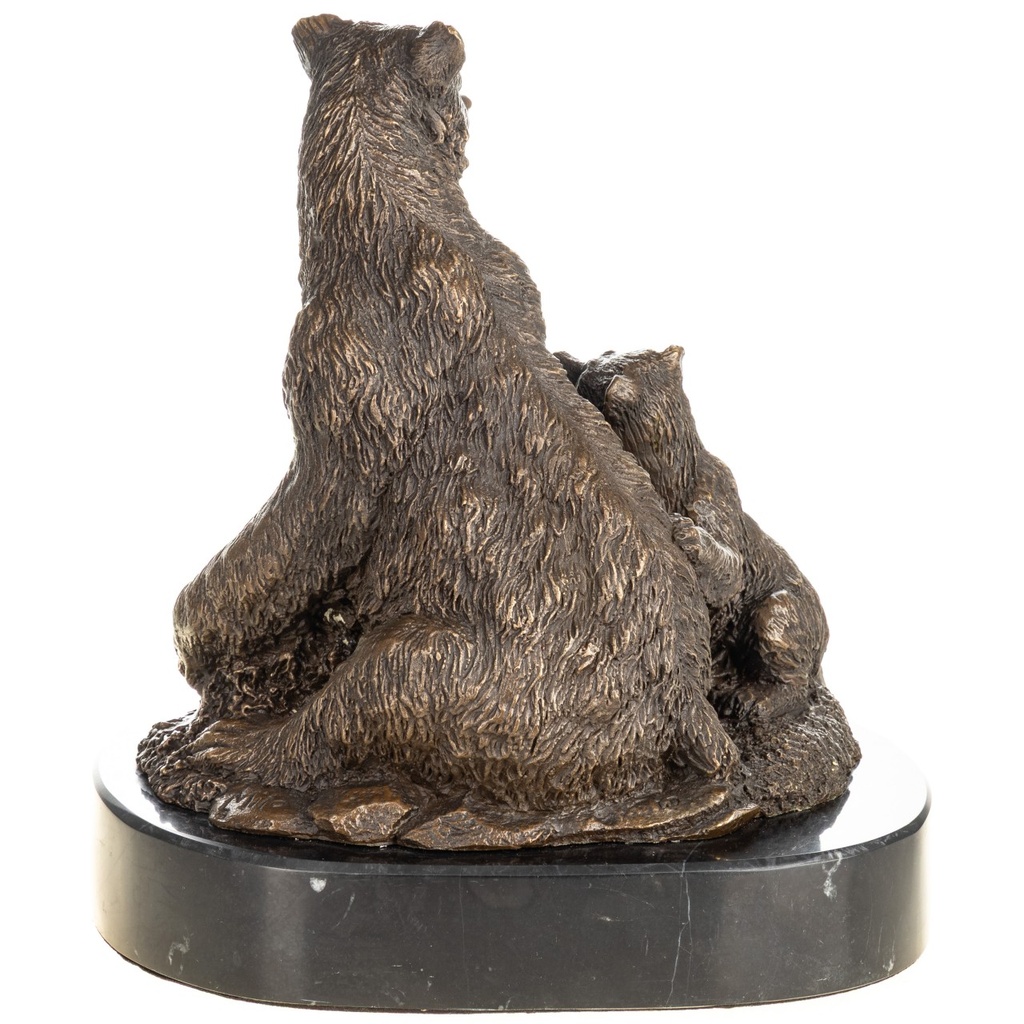 [LA-1822796] Bronzeskulptur Bronzefigur Bärenfamilie Bild 4