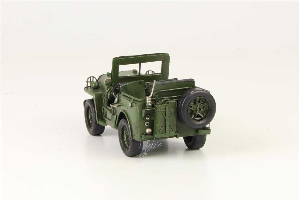 [LA-39130] Blechmodell Blechauto Oldtimer Militär Armee Geländewagen 8,2x8,5x16,6 cm Bild 5