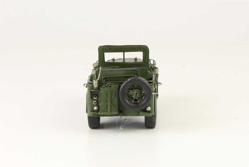 [LA-39130] Blechmodell Blechauto Oldtimer Militär Armee Geländewagen 8,2x8,5x16,6 cm Bild 6