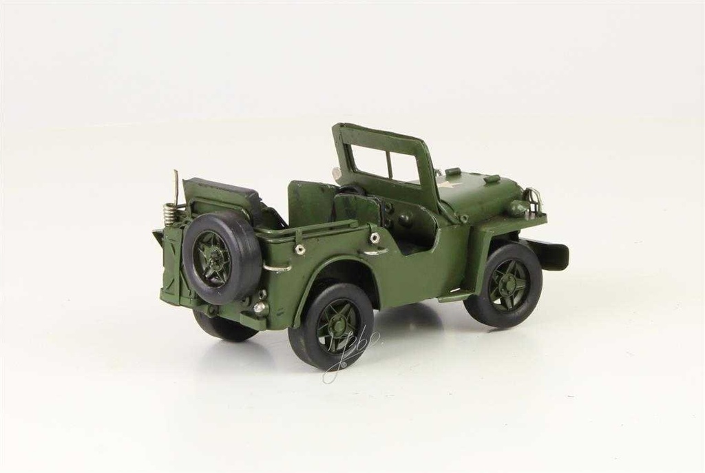 [LA-39130] Blechmodell Blechauto Oldtimer Militär Armee Geländewagen 8,2x8,5x16,6 cm Bild 8