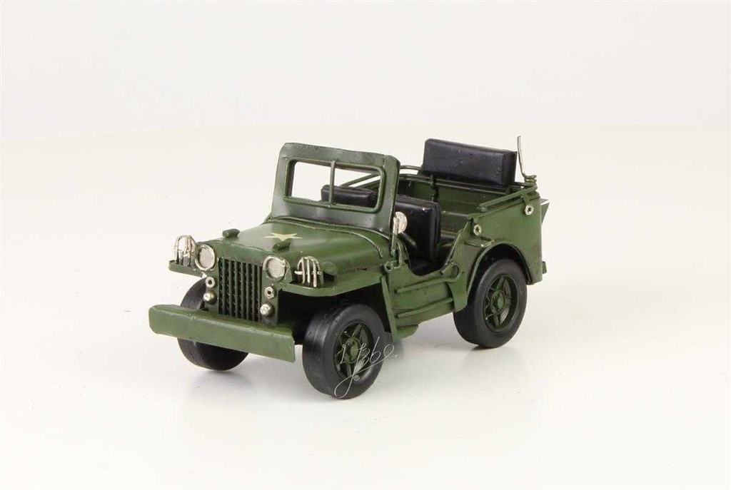 [LA-39130] Blechmodell Blechauto Oldtimer Militär Armee Geländewagen 8,2x8,5x16,6 cm Bild 15