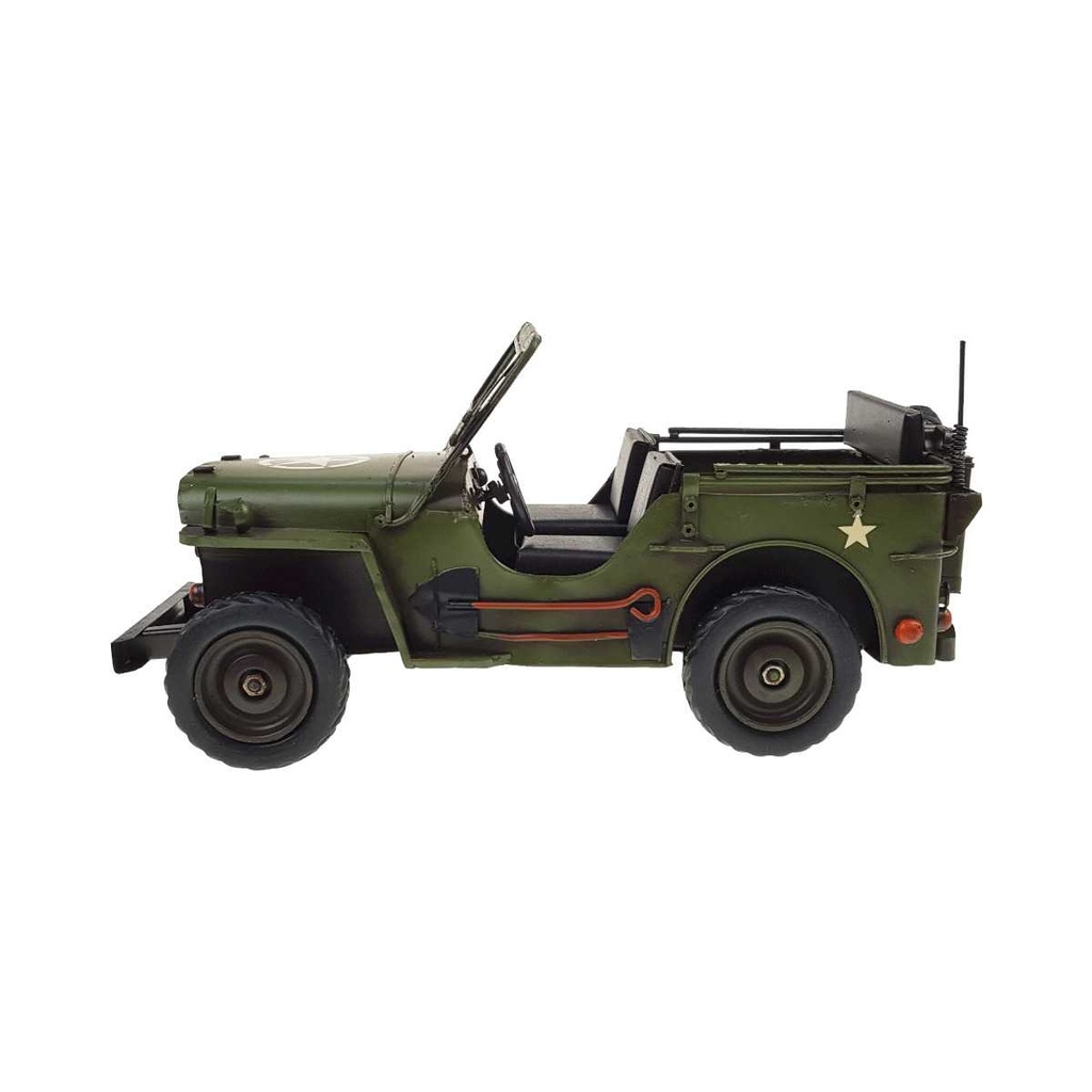 [LA-39151] Blechmodell Blechauto Modellauto Oldtimer Geländewagen Rot Bild 2