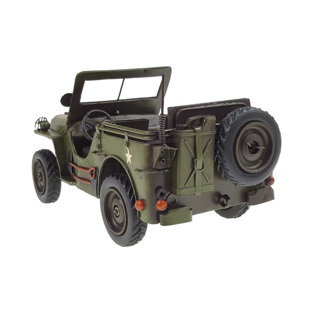 [LA-39151] Blechmodell Blechauto Modellauto Oldtimer Geländewagen Rot Bild 3