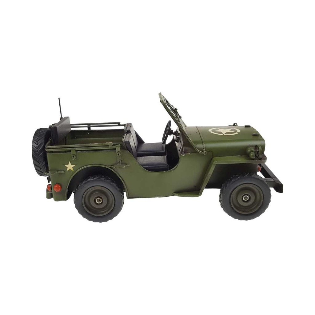 [LA-39151] Blechmodell Blechauto Modellauto Oldtimer Geländewagen Rot Bild 4