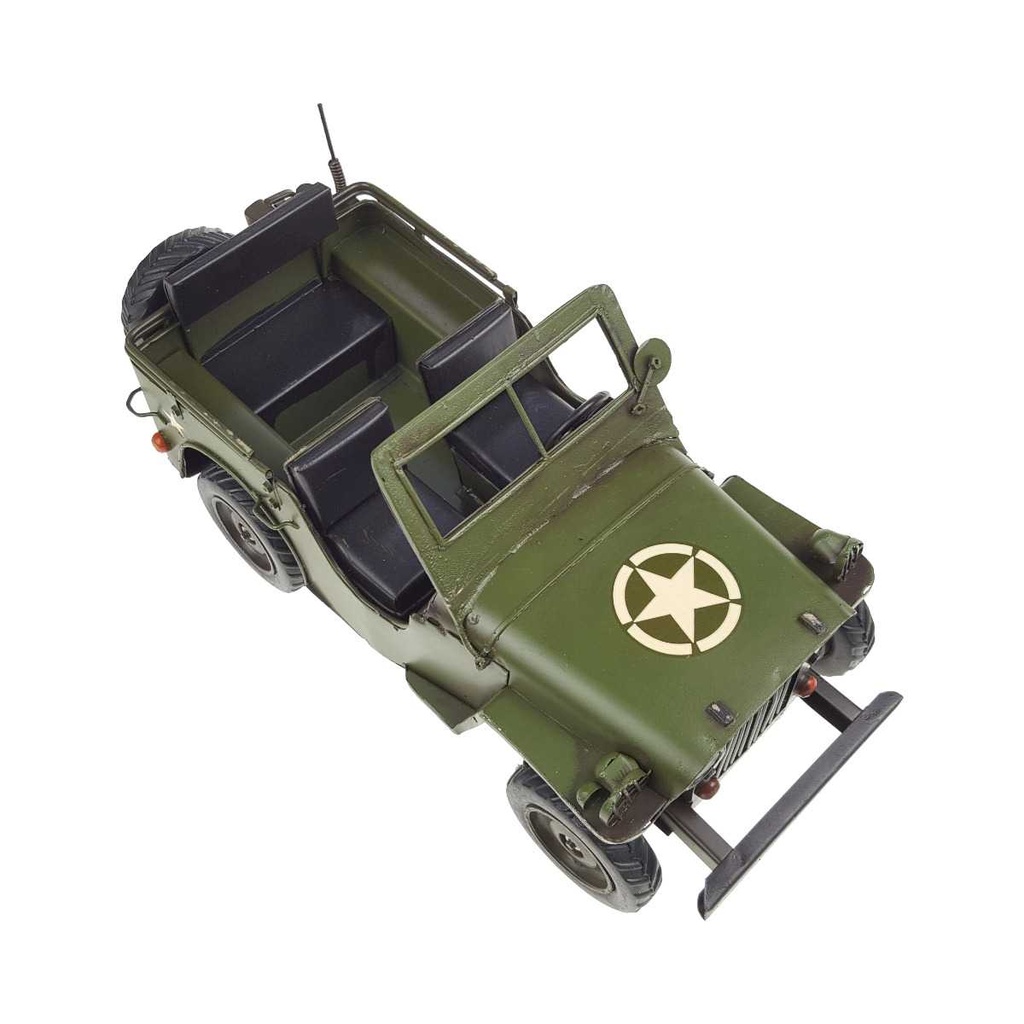 [LA-39151] Blechmodell Blechauto Modellauto Oldtimer Geländewagen Rot Bild 5