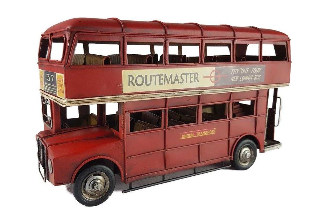 [LA-39161] Blechmodell Blechauto Modellauto Nutzfarzeug Autobus Doppeldecker Bild 2