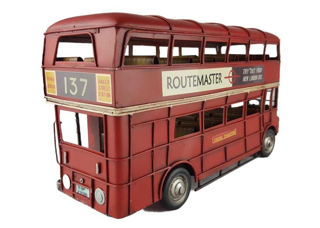 [LA-39161] Blechmodell Blechauto Modellauto Nutzfarzeug Autobus Doppeldecker Bild 5