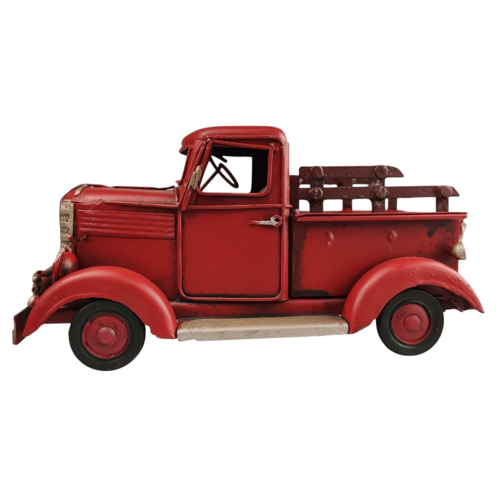 [LA-39173] Blechmodell Blechauto Modellauto Pick-up Oldtimer Rot Bild 2