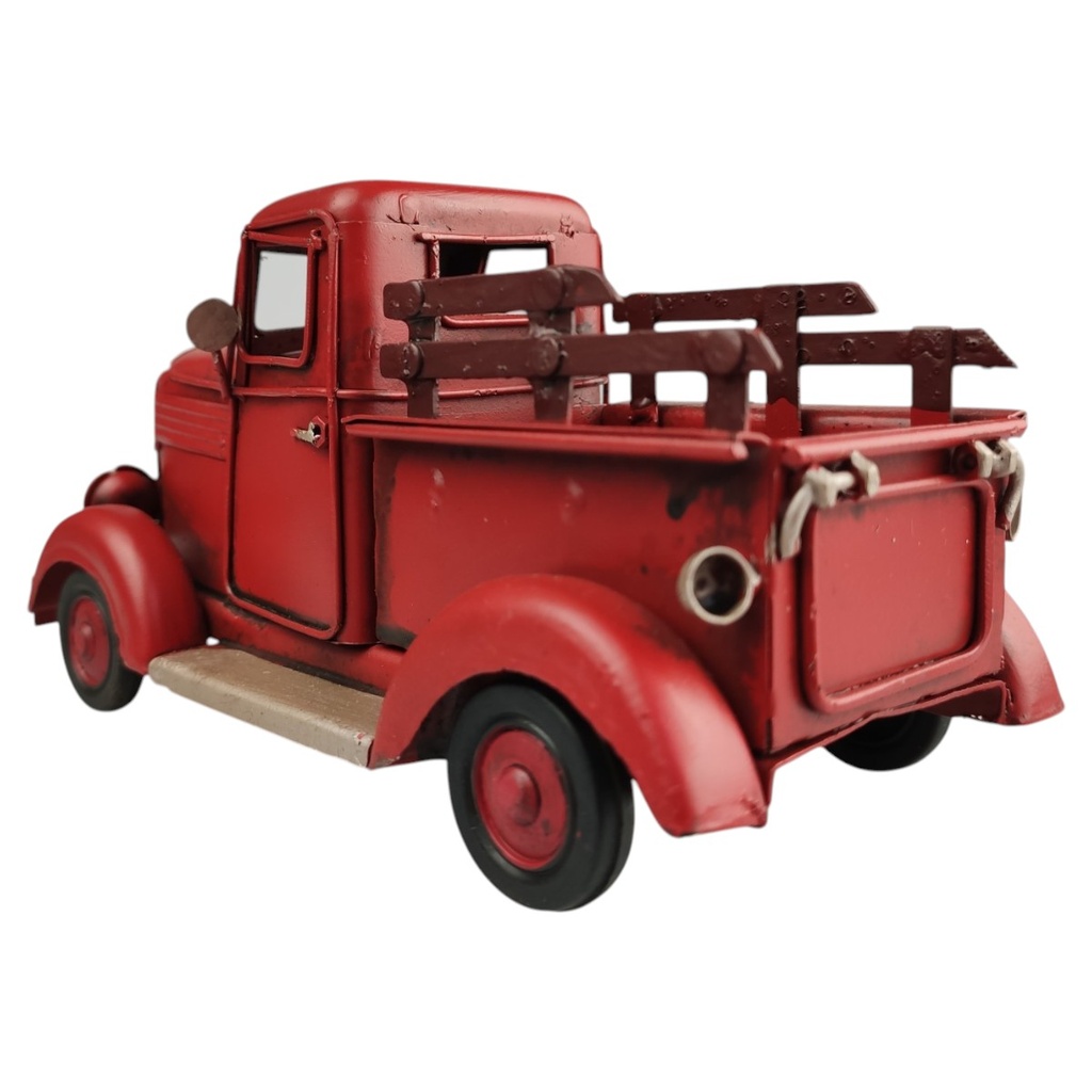 [LA-39173] Blechmodell Blechauto Modellauto Pick-up Oldtimer Rot Bild 3