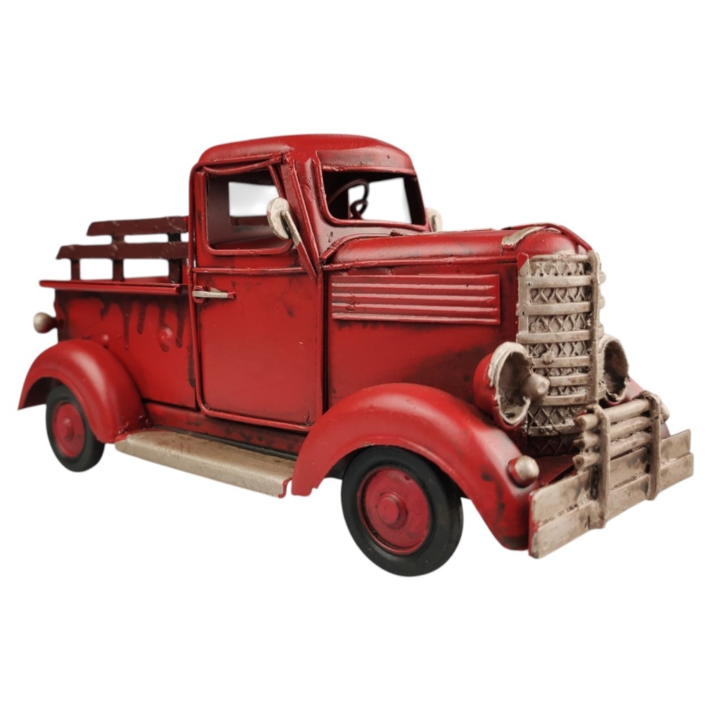 [LA-39173] Blechmodell Blechauto Modellauto Pick-up Oldtimer Rot Bild 6