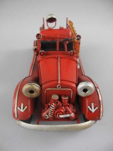 [LA-39185] Blechmodell Blechauto Feuerwehrwagen Antik-Stil Eisen H 9.9 B 9,6 L 26,5 cm Bild 3