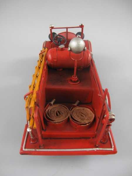 [LA-39185] Blechmodell Blechauto Feuerwehrwagen Antik-Stil Eisen H 9.9 B 9,6 L 26,5 cm Bild 5