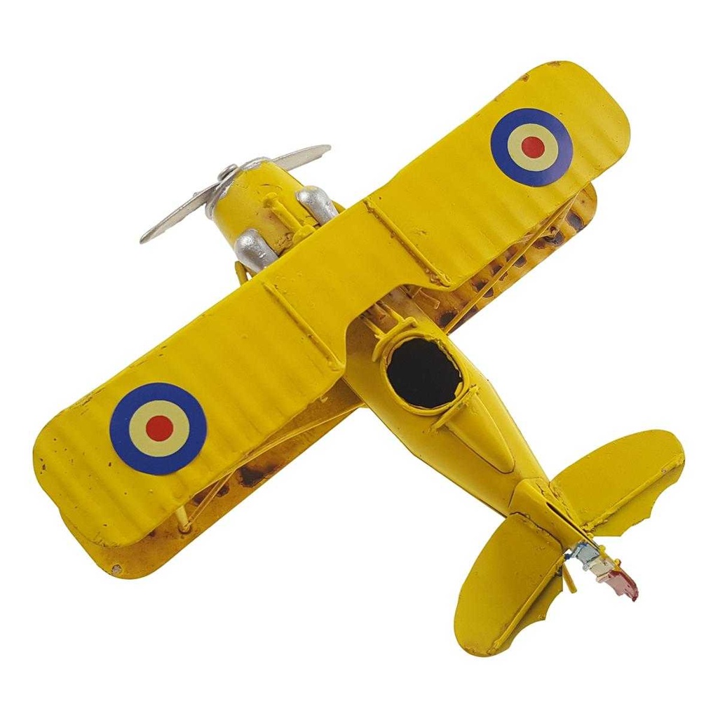 [LA-39190] Blechmodell Blechflugzeug Modellflugzeug Doppeldecker Flugzeug Eisen Blech Bild 2