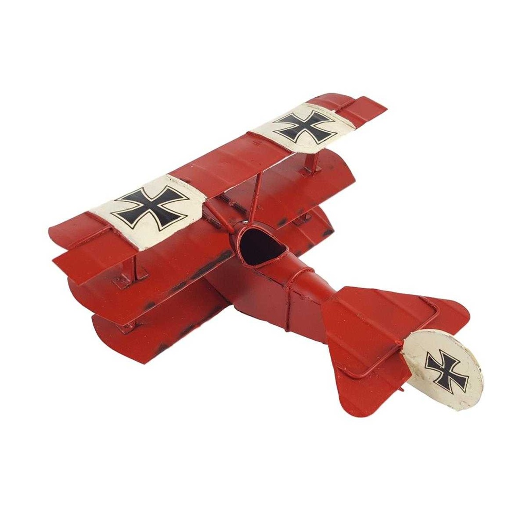 [LA-39195] Blechmodell Blechflugzeug Modellflugzeug Dreifachdecker Bild 3