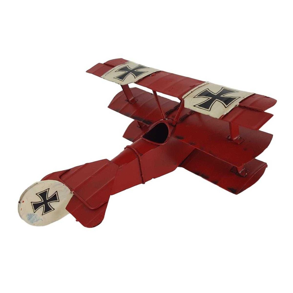 [LA-39195] Blechmodell Blechflugzeug Modellflugzeug Dreifachdecker Bild 6