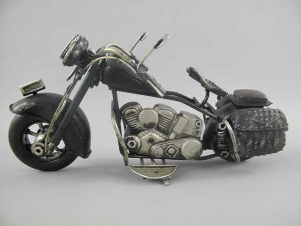 [LA-39207] Blechmodell Blechmotorrad Modellmotorrad Motorrad Schwarz Bild 2
