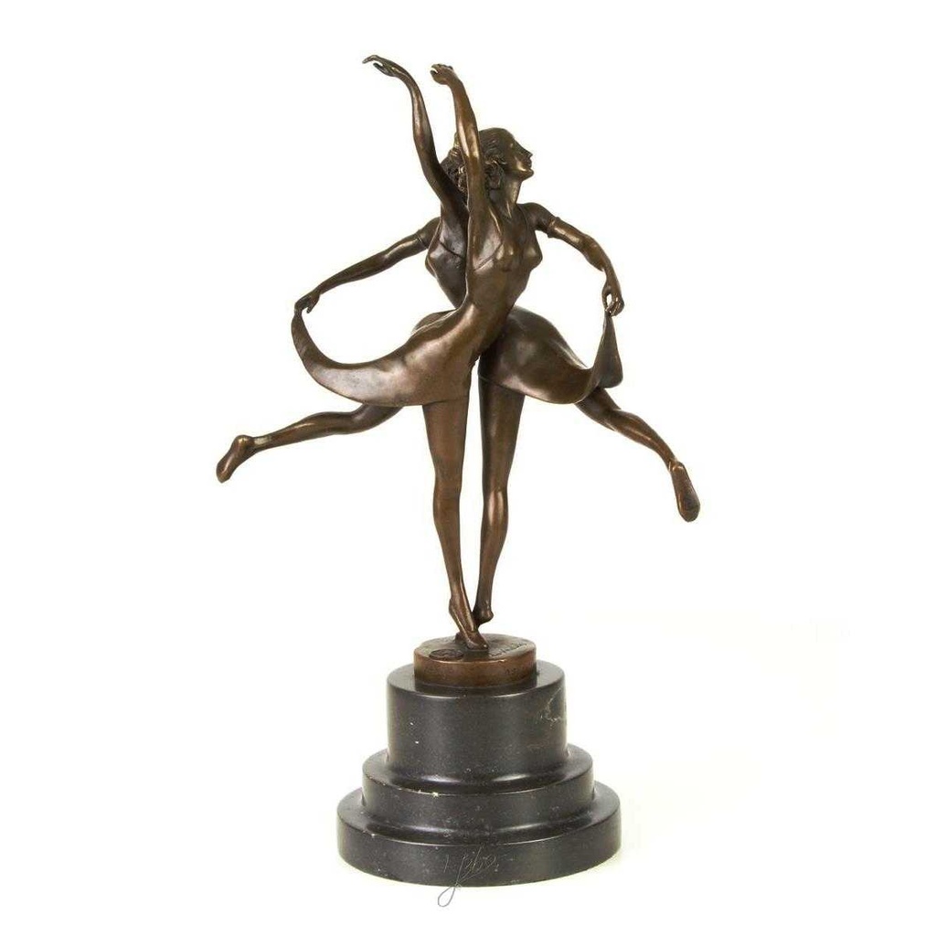 [LA-39226] Bronzeskulptur Bronzefigur Tanzende Frauen Mädchen Schwestern Western-Stil #39226 Bild 10