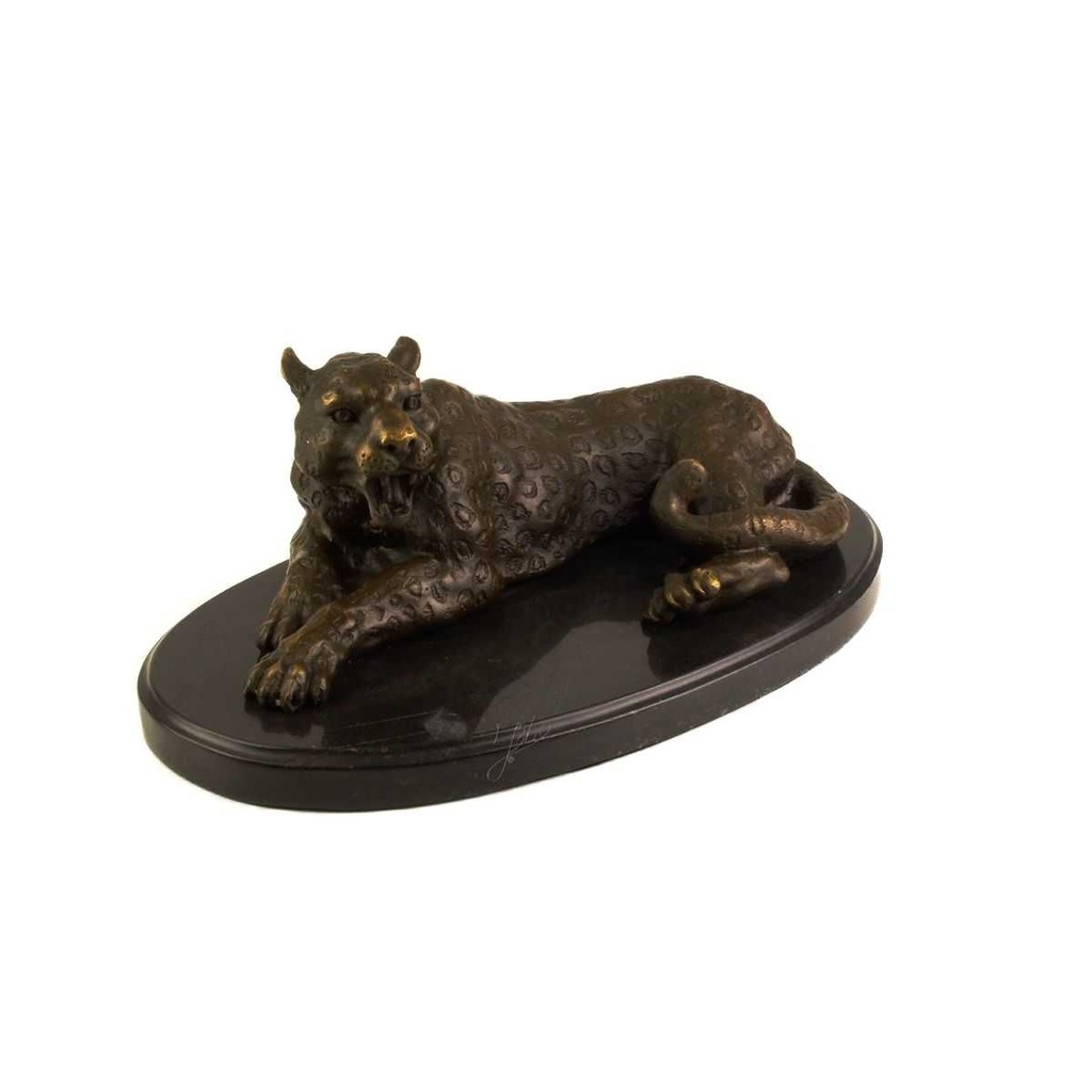 [LA-39229] Bronzeskulptur Bronzefigur Leopard Klassischer Art-Deco-Stil Bild 14