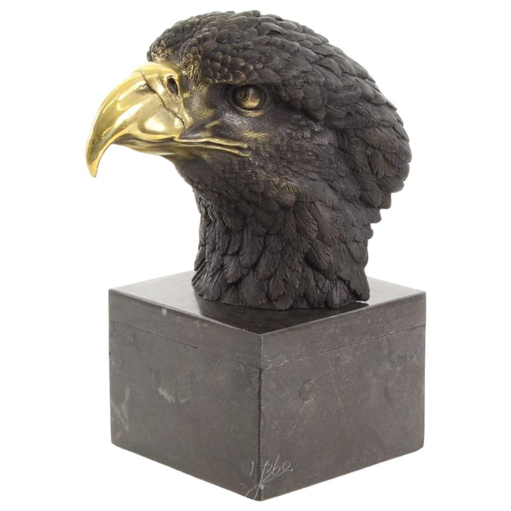 [LA-39235] Bronzeskulptur Bronzefigur Vogel Adlerkopf Mittel Art-Deco-Stil Bild 2