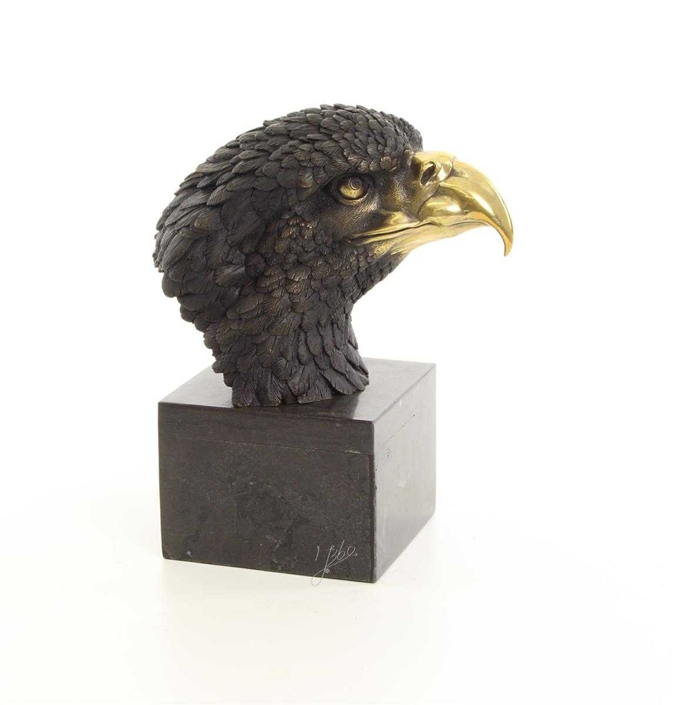 [LA-39235] Bronzeskulptur Bronzefigur Vogel Adlerkopf Mittel Art-Deco-Stil Bild 12