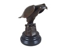 [LA-39236] Bronzeskulptur Bronzefigur Vogel Adler Sitzt Stein Bild 3