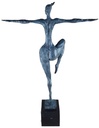 [LA-39246] Bronzeskulptur Bronzefigur grün patiniert Patina Frau Abstrakt-Stil Bild 5