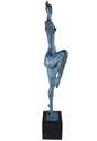 [LA-39246] Bronzeskulptur Bronzefigur grün patiniert Patina Frau Abstrakt-Stil Bild 7