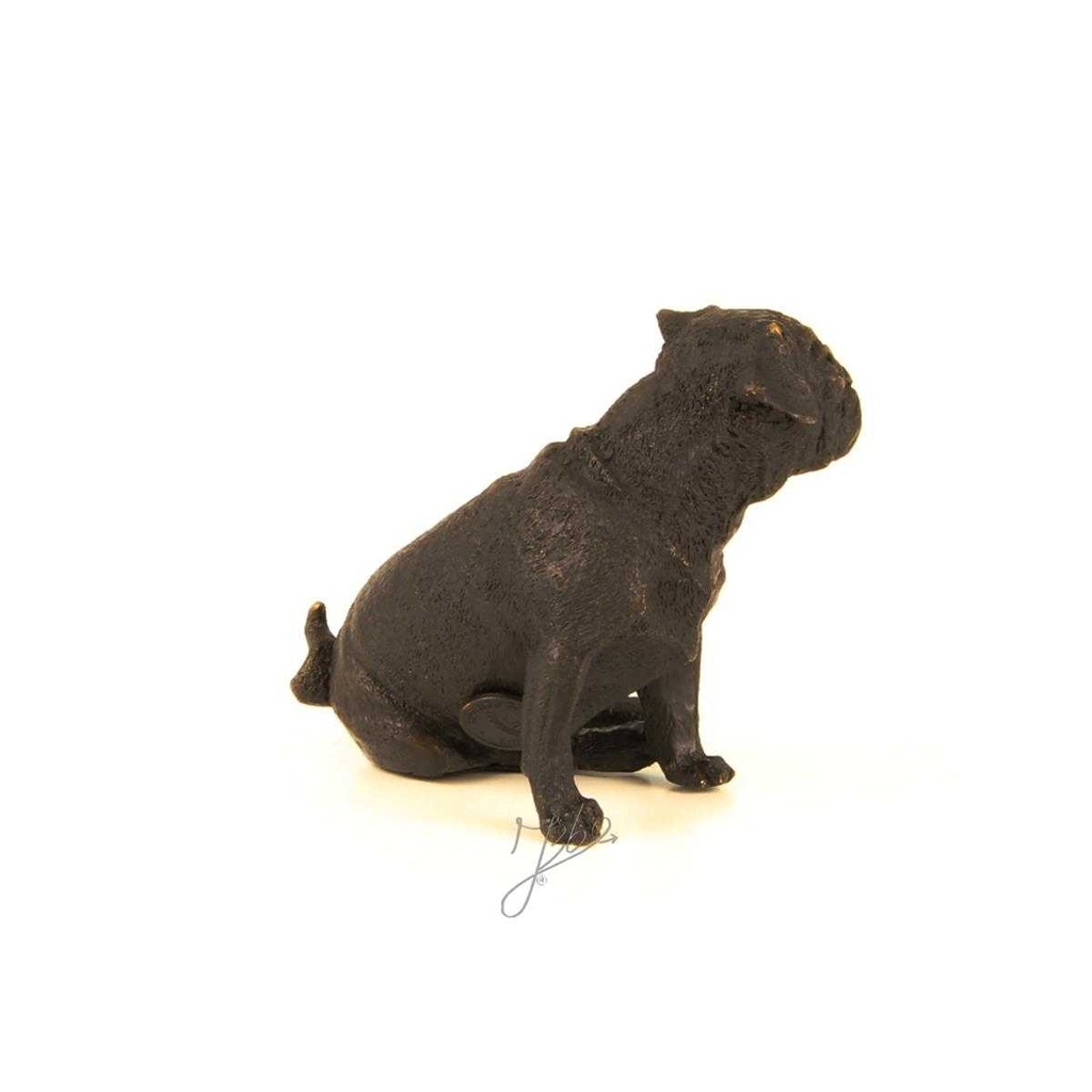 [LA-39255] Bronzeskulptur Bronzefigur Statue Tier Hund Mops L 10 Art-Deco-Stil H 8,5 cm Bild 11