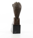[LA-39259] Bronzeskulptur Bronzefigur Eule Uhu Kauz Abstrakt-Stil Bild 9