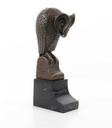 [LA-39259] Bronzeskulptur Bronzefigur Eule Uhu Kauz Abstrakt-Stil Bild 15