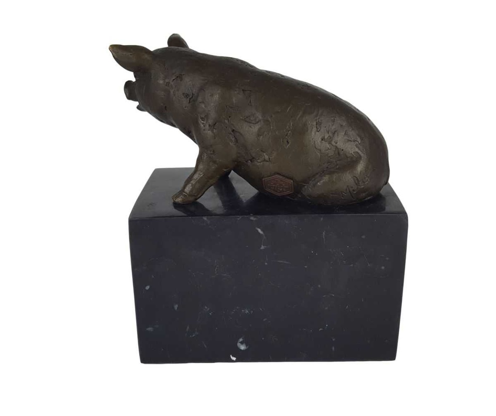 [LA-39262] Bronzeskulptur Bronzefigur Schwein Art-Deco-Stil Bild 4