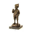[LA-39263] Bronzeskulptur Bronzefigur Junge Kind Stehend Antik-Stil Bild 2
