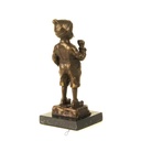 [LA-39263] Bronzeskulptur Bronzefigur Junge Kind Stehend Antik-Stil Bild 10