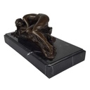 [LA-39284] Bronzeskulptur Bronzefigur Schlafende Schönheit Halbnackte Frau Bild 2