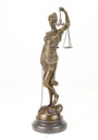 [LA-39288] Bronzeskulptur Bronzefigur Justitia Richterin Recht Anwalt Schwert Waage #39288 Bild 3